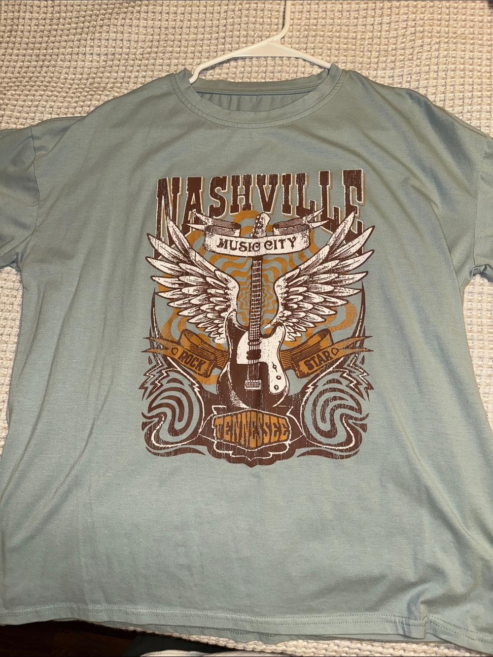 Nashville Music City Graphic Tee - Light Blue